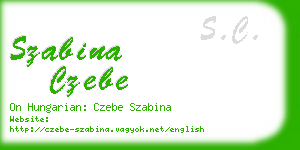 szabina czebe business card